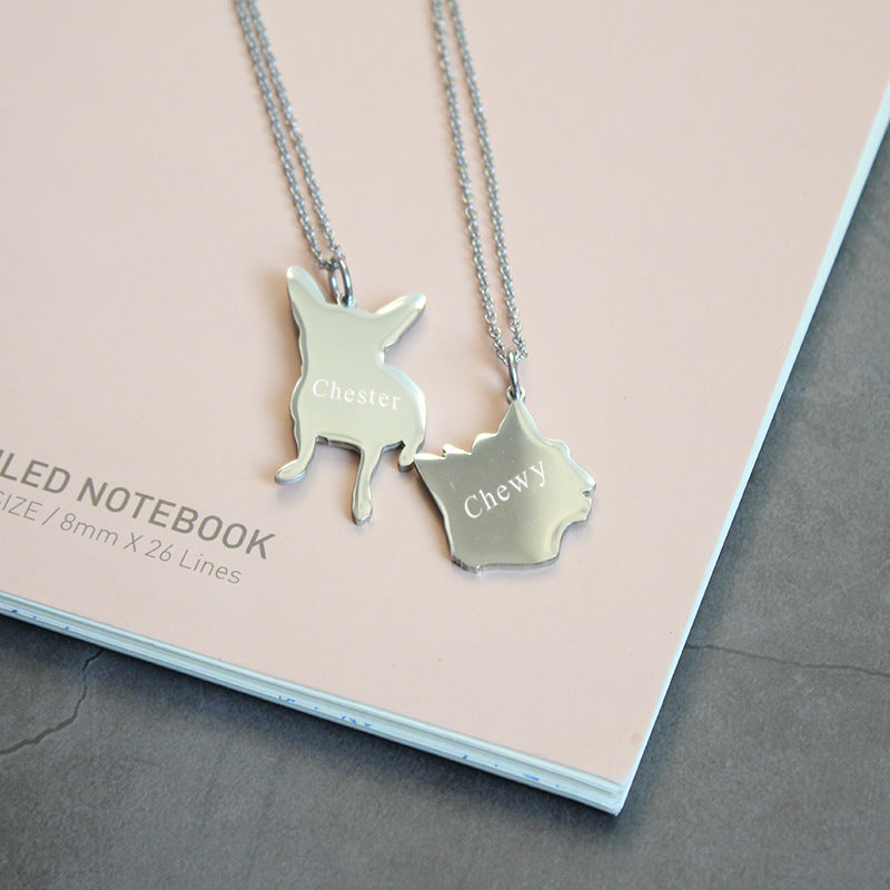 Custom Laser-Engraved Pet Portrait Pendant